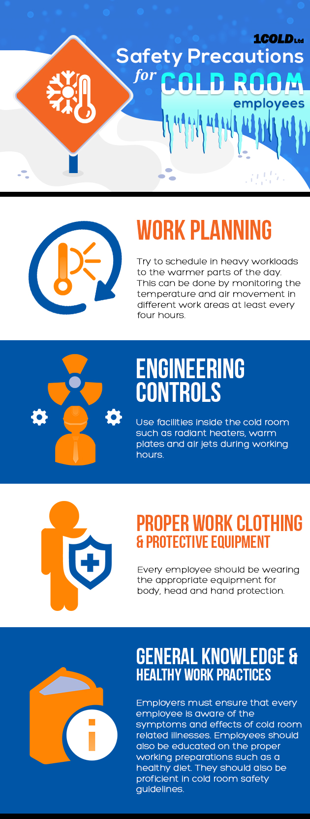 Safety precautions for people who work on Cold Rooms
